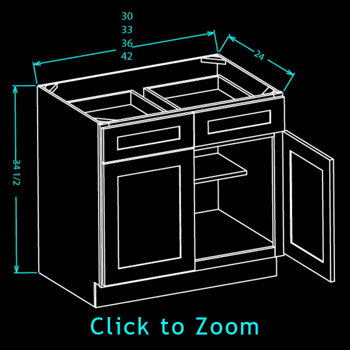 Double Door Double Drawer Bases