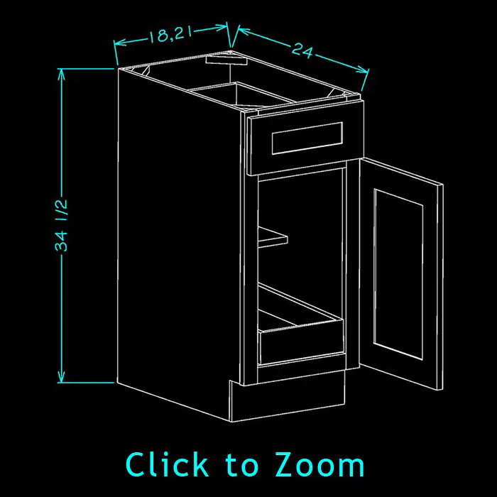 Single Door Single Drawer Bases With One Rollout