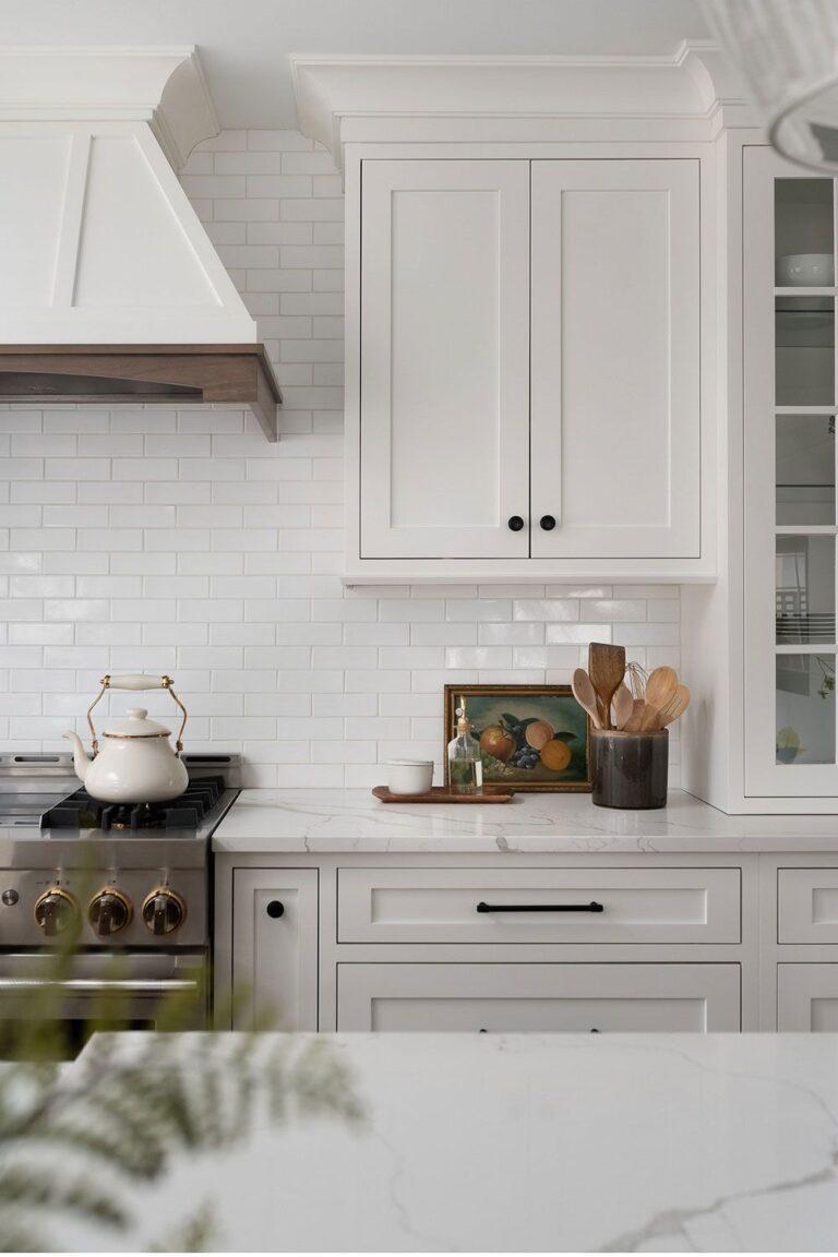 70 White Cabinets with WHITE COUNTERTOP – Going out of style